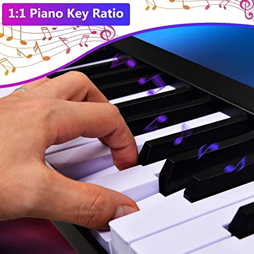 Piano à clavier 61 touches Piano numérique portable tactile pleine grandeur Double haut-parleurs intégrés Bluetooth MIDI Piano électronique avec pédale de sustain Idéal for les adultes, les enfants et - Les Beatles, Paul McCartney, John Lennon, RIngo Starr, George Harrison Piano à clavier 61 touches Piano numérique portable tactile pleine grandeur Double haut-parleurs intégrés Bluetooth MIDI Piano électronique avec pédale de sustain Idéal for les adultes, les enfants et – Image 3