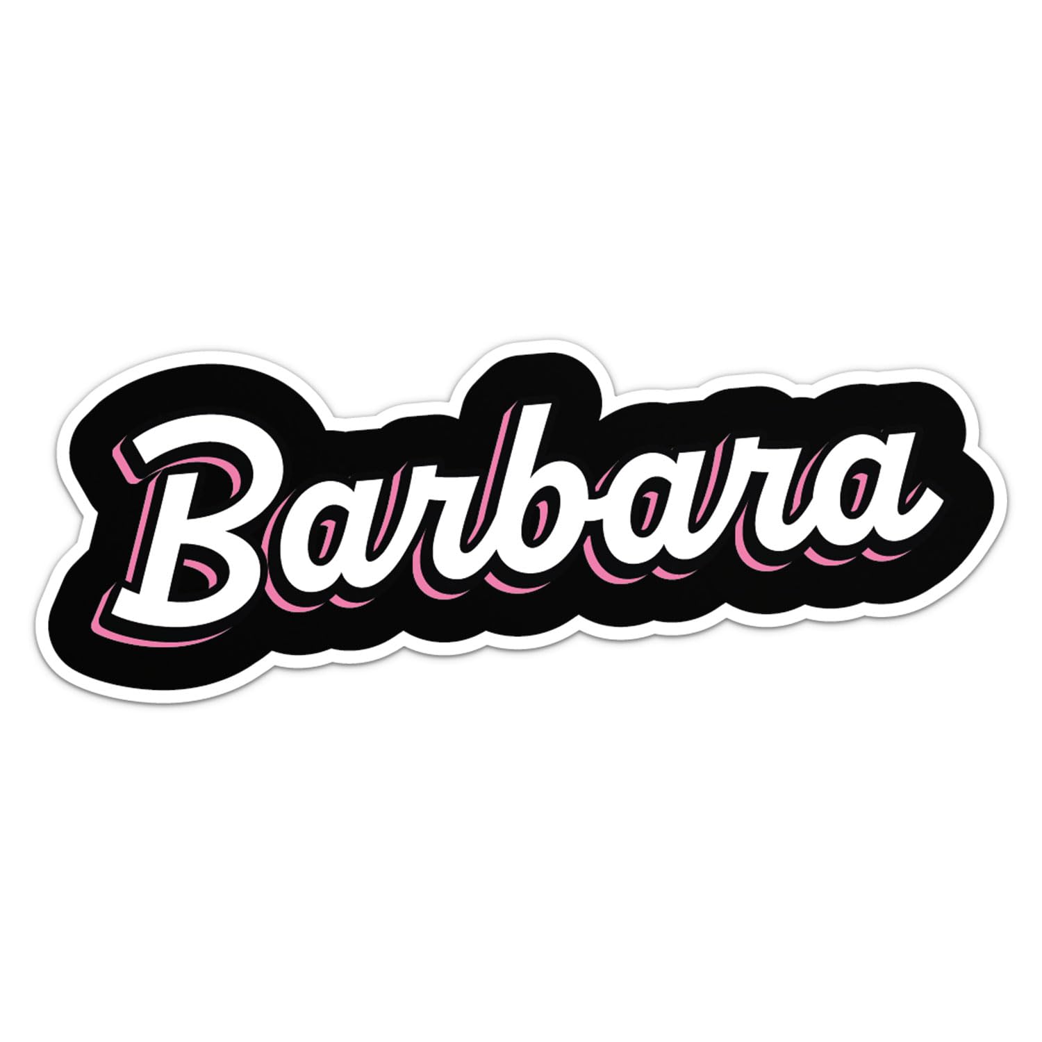 Barbara Name Sticker - Waterproof Durable Vinyl Decal for Car Bumper, Laptop, Luggage, Water Bottle, Wall, Door and Window, Size - 3'' Longer Side