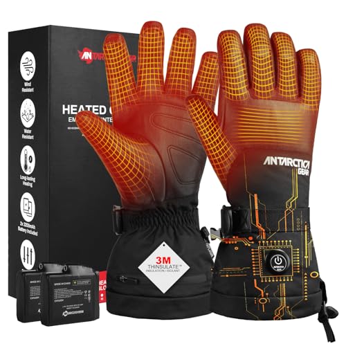 Antarctica Gear Heated Ski Gloves with 2x3200mAh Batteries