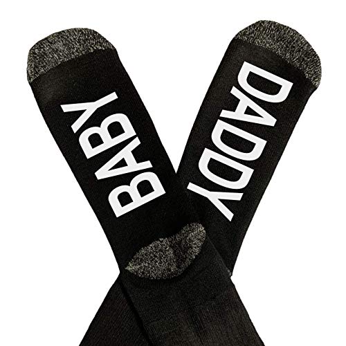Men's 12-15 BABY DADDY Novelty Word Socks