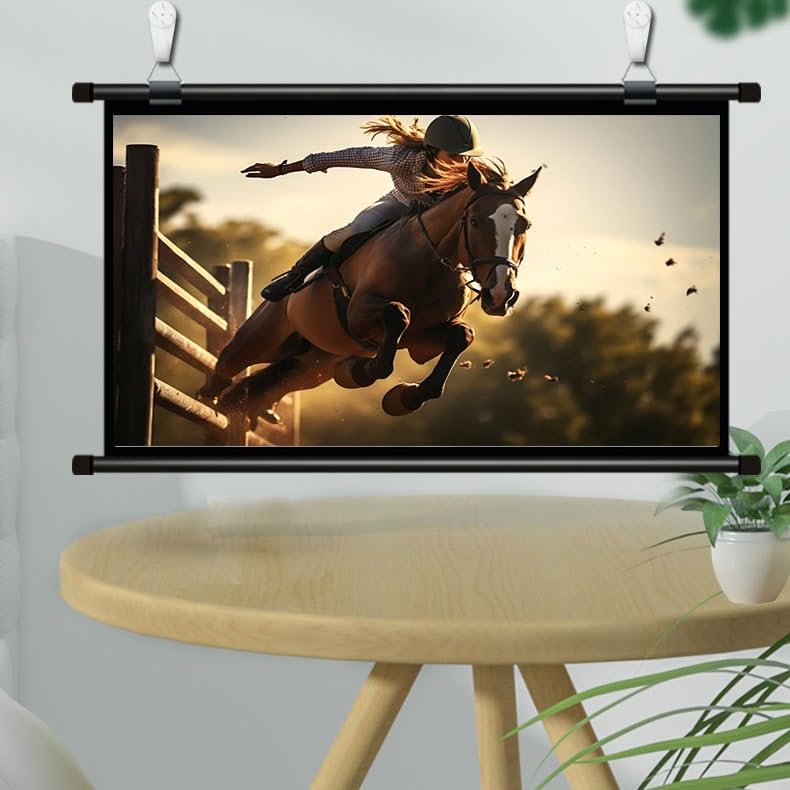Pantalla manual para proyector portátil 72" 4:3 HD