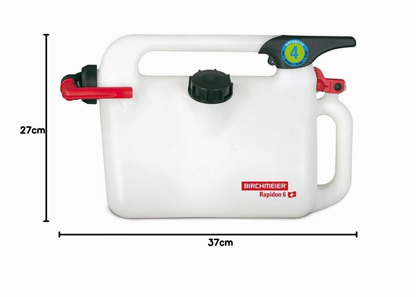 Birchmeier 11851301 Rapidon - Tanica per Benzina 6 l, con Graduazione, Colore: Bianco
