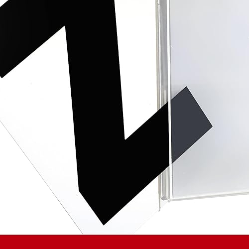 Miniatura 6 de Leinuosen 300 letras impresas en marquesina, flexible, para exteriores, negro, portátil, letras y números intercambiables de plástico, números