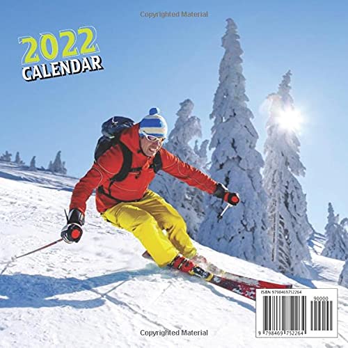 image for Downhill Skiing Calendar 2022: 12 Months Calendar 2022 With Perfect Im