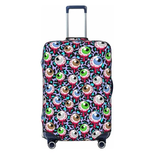 Space Pattern Eye Luggage Cover Protector Anti-Scratch Washable Fits 18-32 Inch Luggage-X-Large
