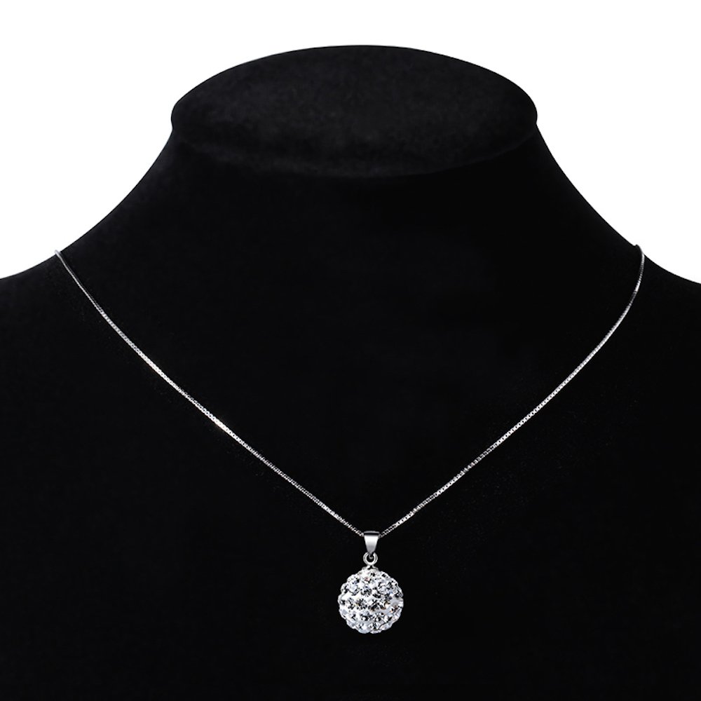 Kim Johanson Damen Schmuckset *Glorious Lady* in Silber I Halskette mit Anhänger aus 925 Sterling Silber I Armband rhodiniert I Mit weißen Kristallen besetzt inkl. Schmuckbeutel