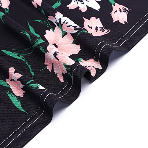 Image of Lacavocor Womens Short Sleeve Maxi Dresses Empire Waist Long Dress