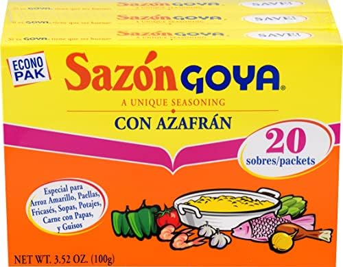 Goya Foods Sazón Seasoning With Azafran 3.52 Ounce (Pack of 3)