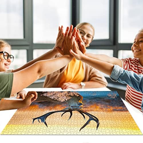 HUADADA Jigsaw Puzzles 1000 Pieces for Adults jigsaw puzzles for adults 1000 Piece Puzzle Educational Games-Puzzle with a Deer Theme.