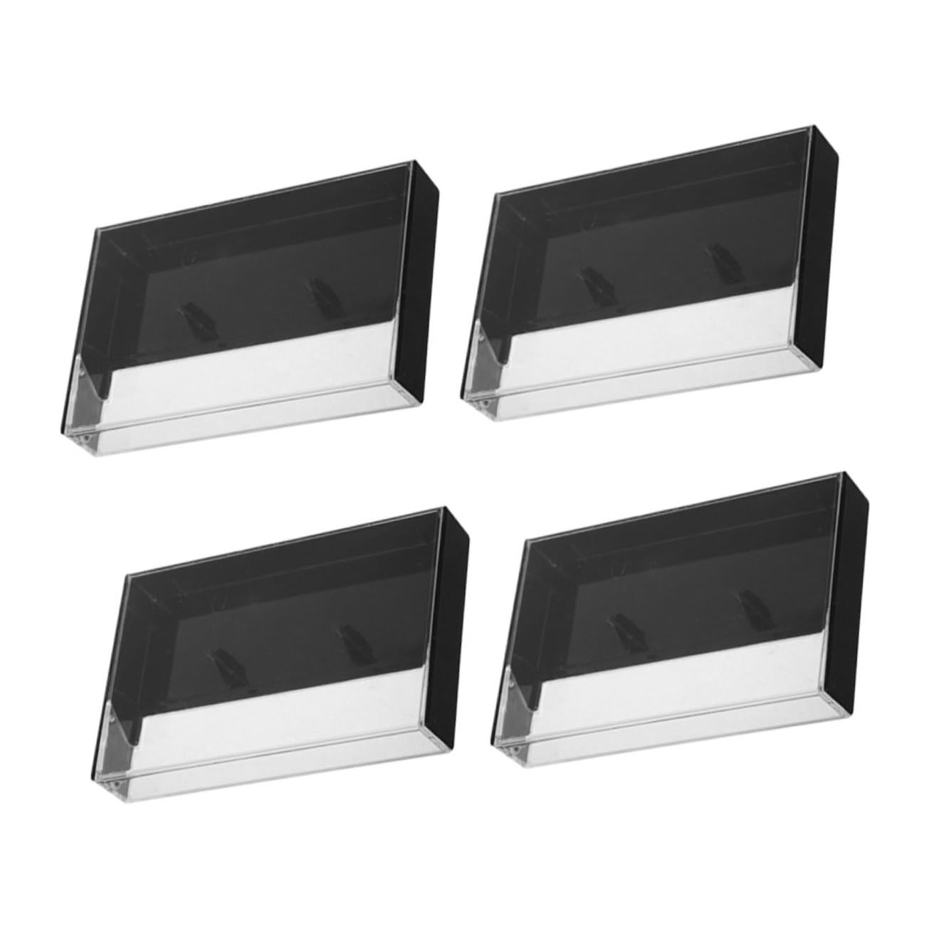 IWOWHERO Retro Cassette Tape Display Box 4-Piece Tape Organizer Storage Case Crystal Design Versatile for Music Collectors