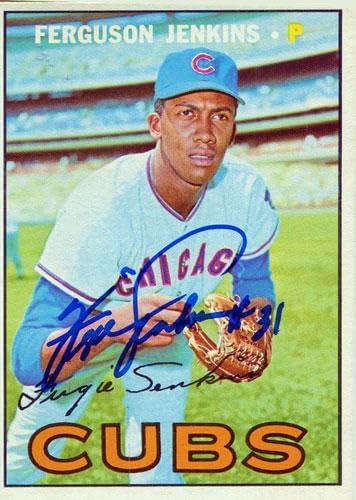 Fergie Jenkins Autographed Topps Card - Autographed Baseball Cards