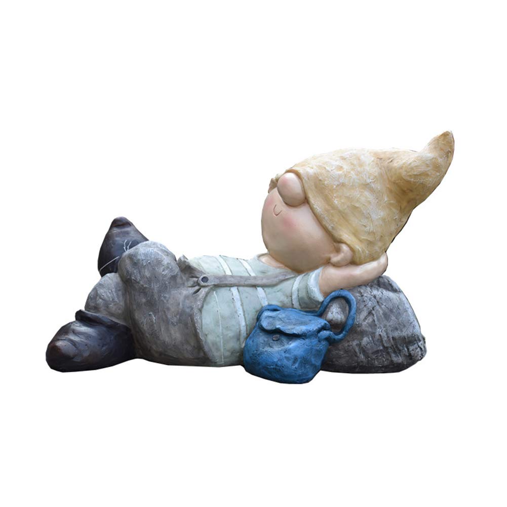 Sculpture d'elfe de jardin modèle gnome statue mystery garden decor figurines elf resin crafts