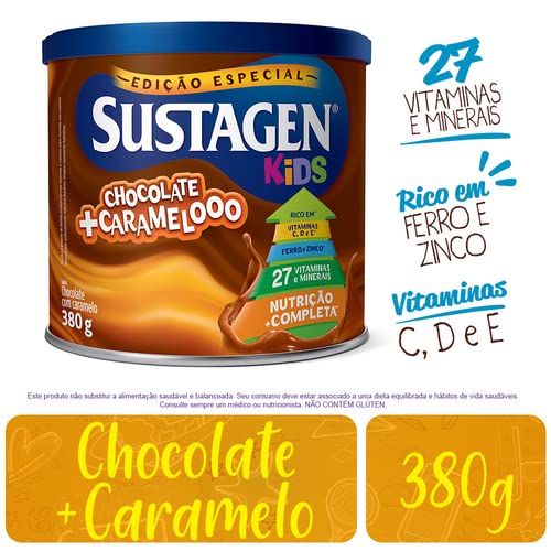 Sustagen Kids Complemento Alimentar Sabor Chocolate Caramelo - Lata 380G