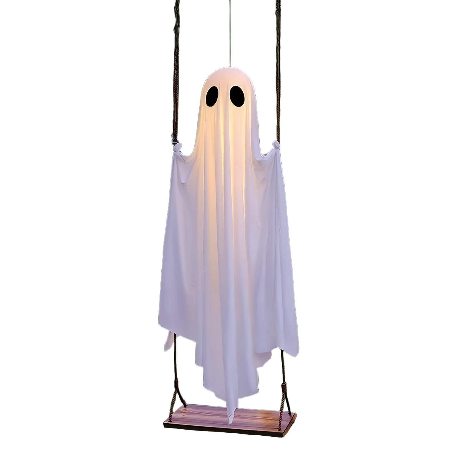 Tsophreniq Specters Swing Decorations Ghostly Swingers Sculpture Sturdy Cloth Halloween Decors for Yard or Balconies Hanging Specters Sculpture