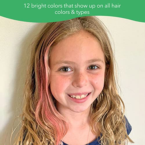Fresh Monster 455 Temporary Hair Coloring Chalk 12 Bright Colors Washes Out Easily Girls And Boys Non-Toxic And Safe thumb #4