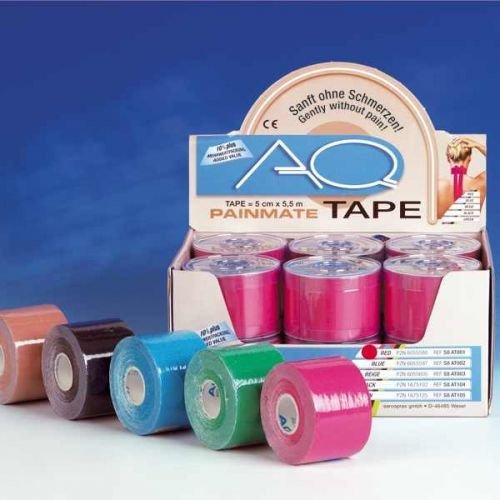 Evita dolores musculares con la cinta de kinesiología Aq-Tapes 5cm azul de alta adherencia
