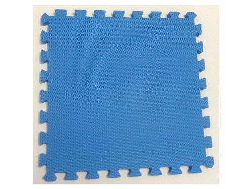Kit com 4 Tatames Dupla Face Azul com Amarelo 50x50x2cm