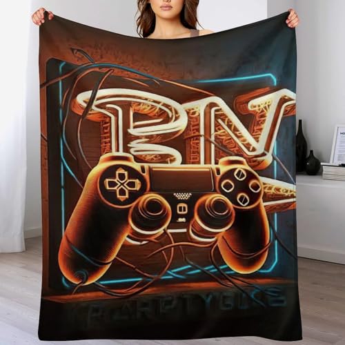 Manta de gamecontroller cálida para sofá en tardes de invierno y maratones de juego 2