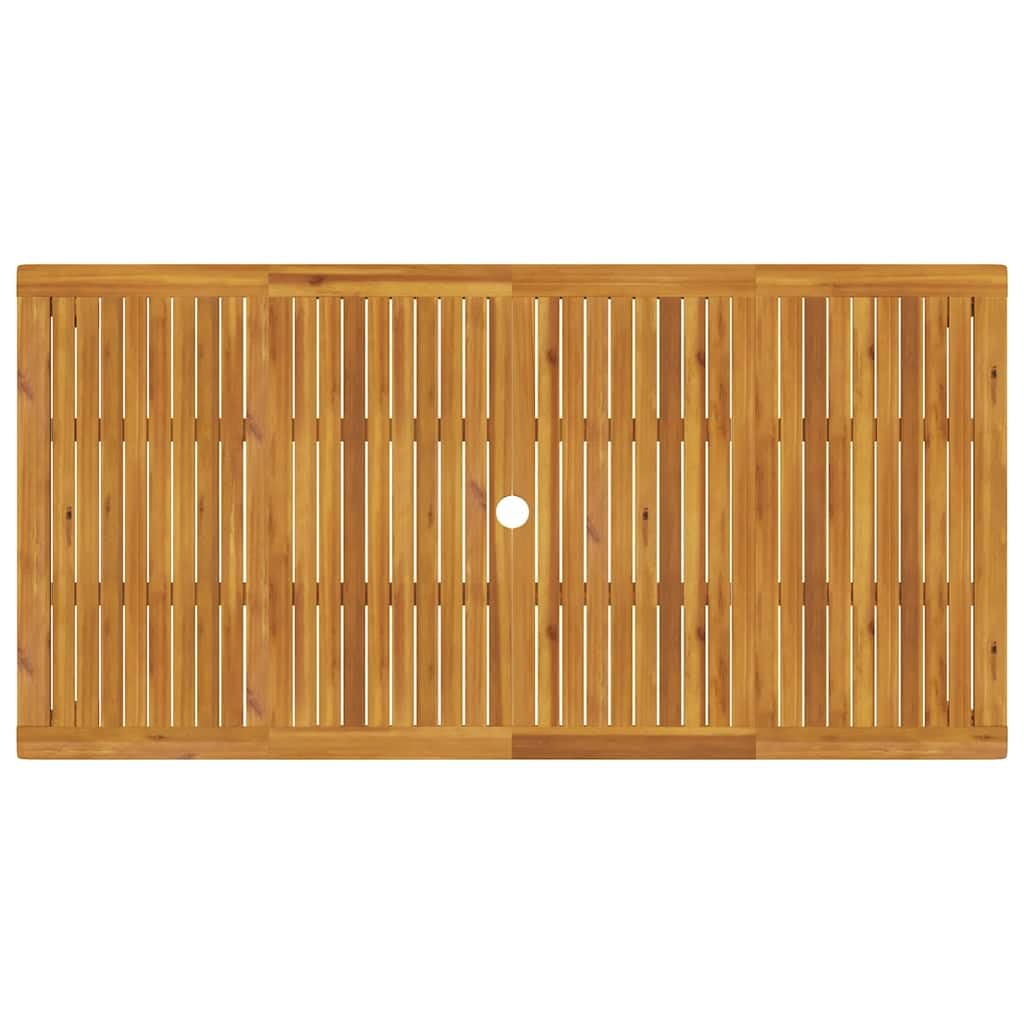 Tavolo da pranzo da giardino, in legno massiccio di acacia, 180 x 90 x 75 cm | fascino rustico, robusto piano del tavolo, facile da pulire, ideale per terrazza