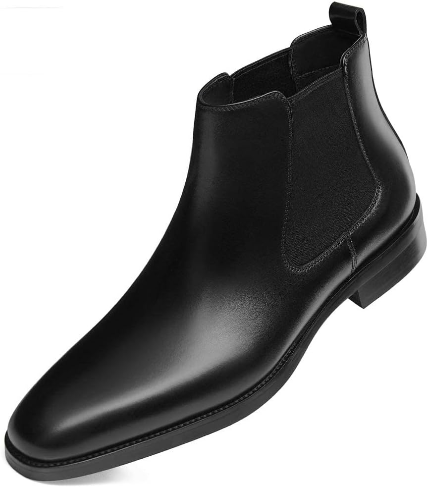 GIFENNSE Mens Chelsea Boots Leather Dress Boots for Men - Image 4