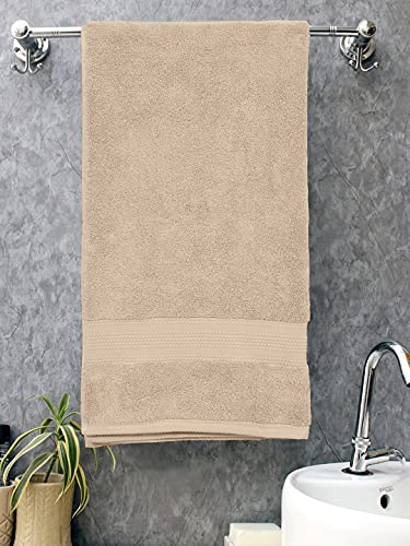 Image of Bombay Dyeing Super Ultrx Zero Twist Plain Dyed 650 GSM Cotton Bath Towel - Ultrx (Flax)