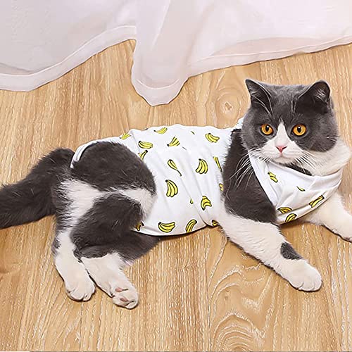 Combinaison de récupération pour chat imprimé banane taille L