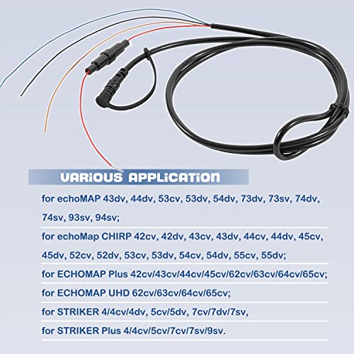 Zymurgoes 010-12199-04 Power Cable Quick Connect Adaptor 4-Pin 4Xdv For Echo, Striker Plus, Striker Vivid, Striker 4, Fishfinder, Echomap #TOP4