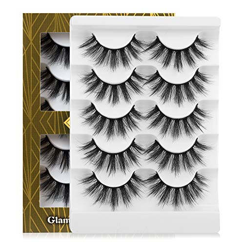 JIMIRE Fake Eyelashes Fluffy Volume 3D Faux Mink Eyelashes N