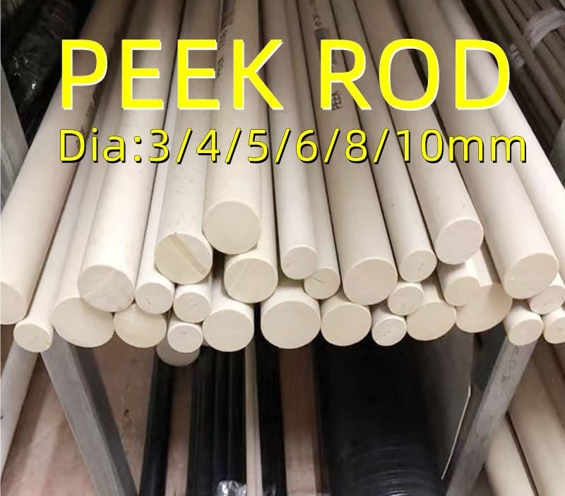 WALNUTS 3mm 5mm 6mm 8mm 10mm Diametro Asta Peek Peek Bar Bastone in polietereterchetone Lunghezza 50 cm (Color : Length 500mm 2Pcs, Size : Dia 10mm)