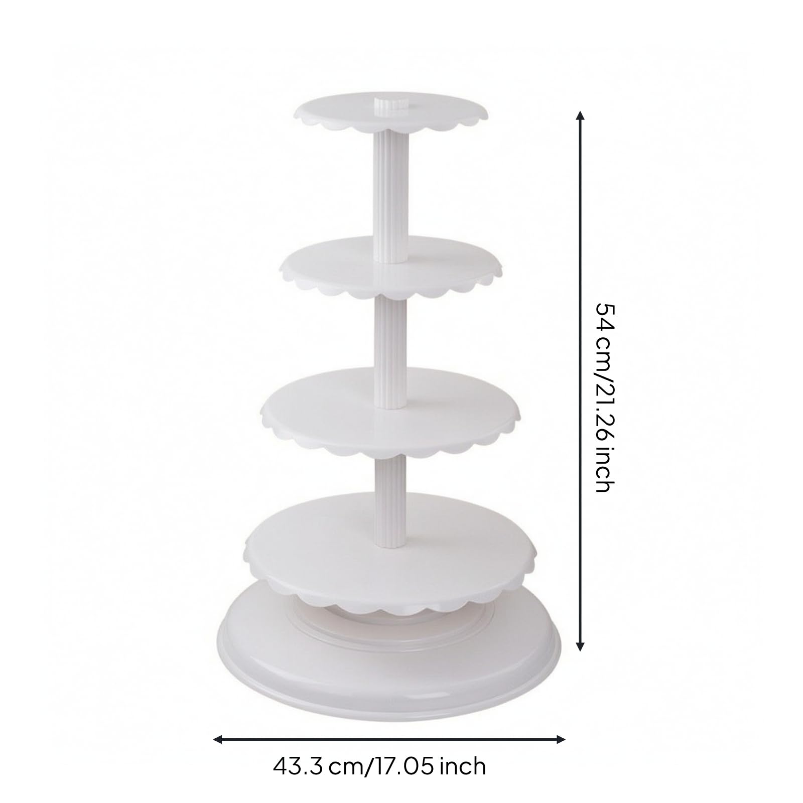 Amagogo Support à Gâteaux à Six Niveaux avec Plaques Diamètres pour Présenter Pâtisseries et Tartes Lors Buffets et Réceptions Mariage