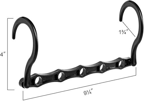 Miniatura 7 de Perchas de ahorro de espacio 16 unidades de plástico para armario inteligente perchas mágicas negras múltiples perchas en un organizador de percha