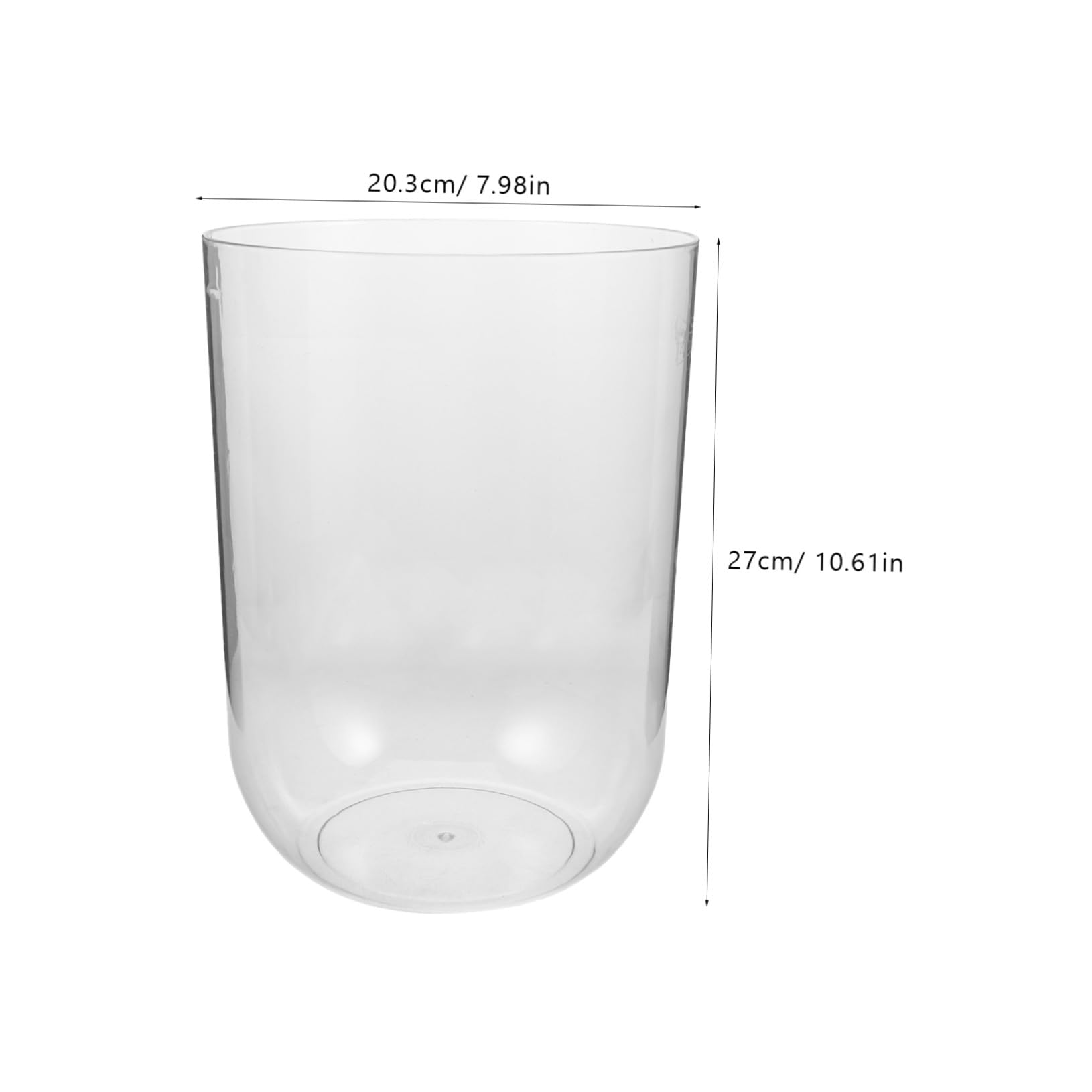Lurrose Aquarium Cylindrique Pet 8l pour Tortue et Espèces Aquatiques, Design Créatif et Compact, Facile à Entretenir, pour Décorations de Bureau et Débutants