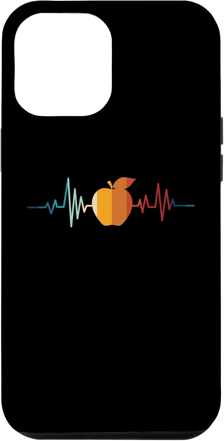 iPhone 15 Pro Max apple School Teacher Retro Heartbeat Case
