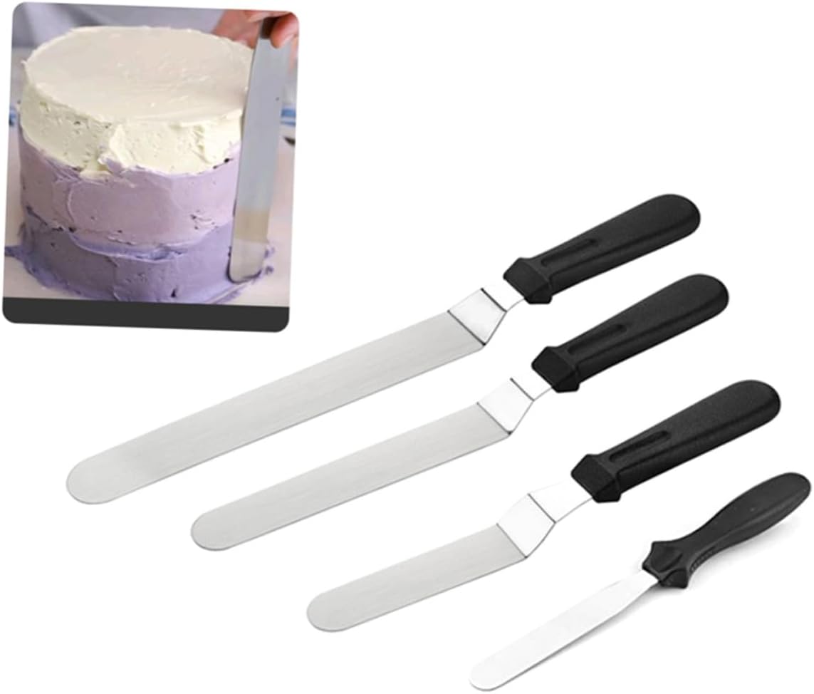 BESPORTBLE 10pcs Stainless Steel Cake Icing Smoothers and Cream Scraper Set with Patterned Spatulas for Baking Cake Decorating Flexible and Corrosion-resistant Pastry Tools for Smooth
