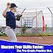 OwinMax 7x7 ft Baseball Softball Practice Net with The Detachable Bow Frame for Batting, Hitting, Pitching, Portable Baseball Practice Net with Carry Bag, Great for All Levels