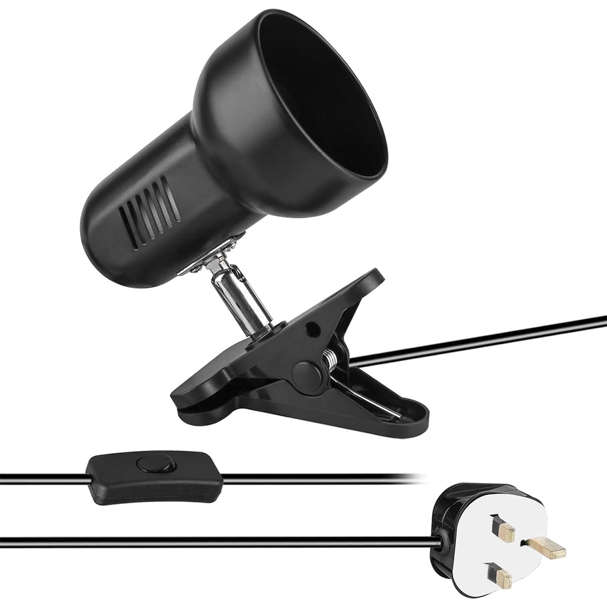 Namvo Lampe de Lecture à Pince, Lamp de Livre à Pince Rotative à 360°, Support d'ampoule E27