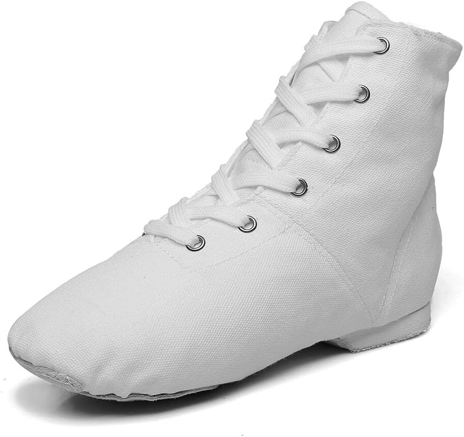 MSMAXJazz Dancing Sneakers Dance Practice Boots White Size: 7.5 Narrow