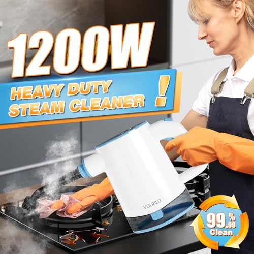 Image of Steam Cleaner, 15s Fast Heat-Up & 500ml Removable Large Water Tank, Pressurized Handheld Steam Cleaner for Home, Multi-Surface Steamer for Cleaning Kitchen, Bathroom, Car, Floor, Furniture