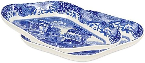 Spode Blue Italian Pickle Dishes - Set of 2