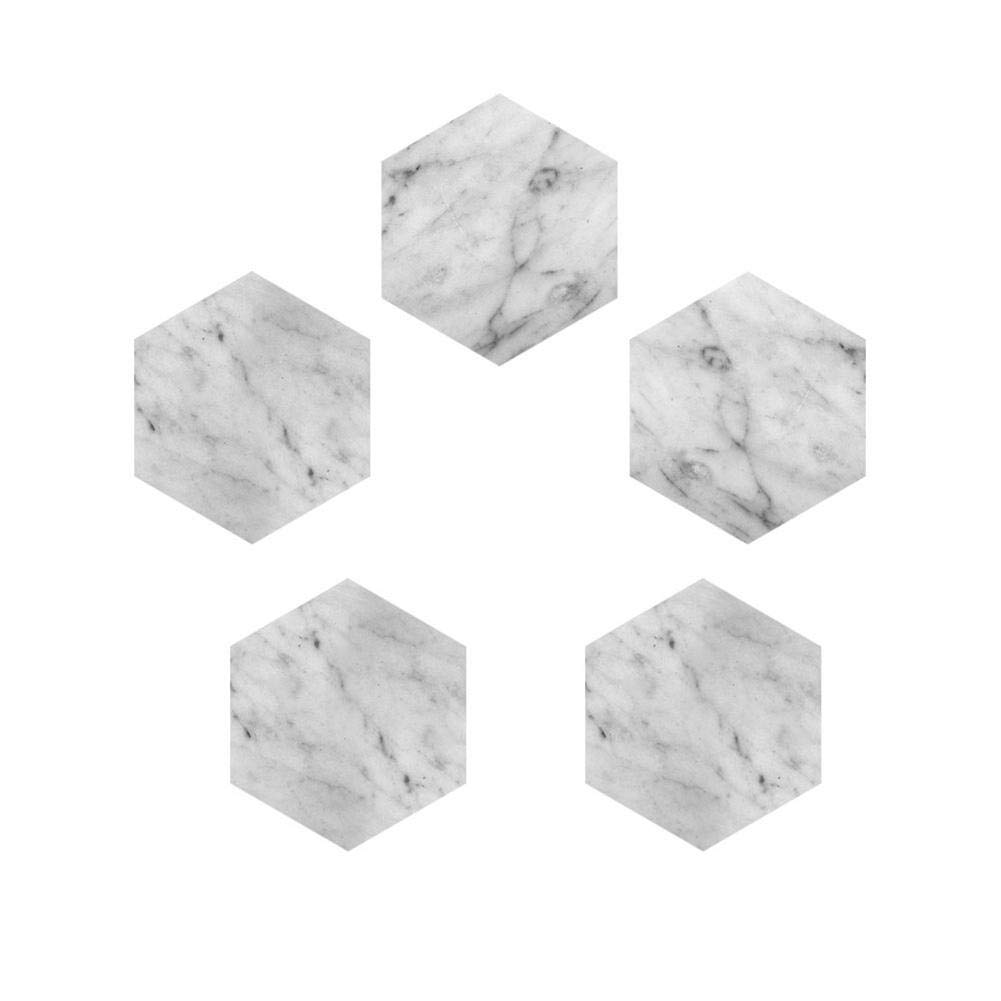 Buy Wall Stickers 5pcs Modern Marble Waterproof for Bathroom Kitchen