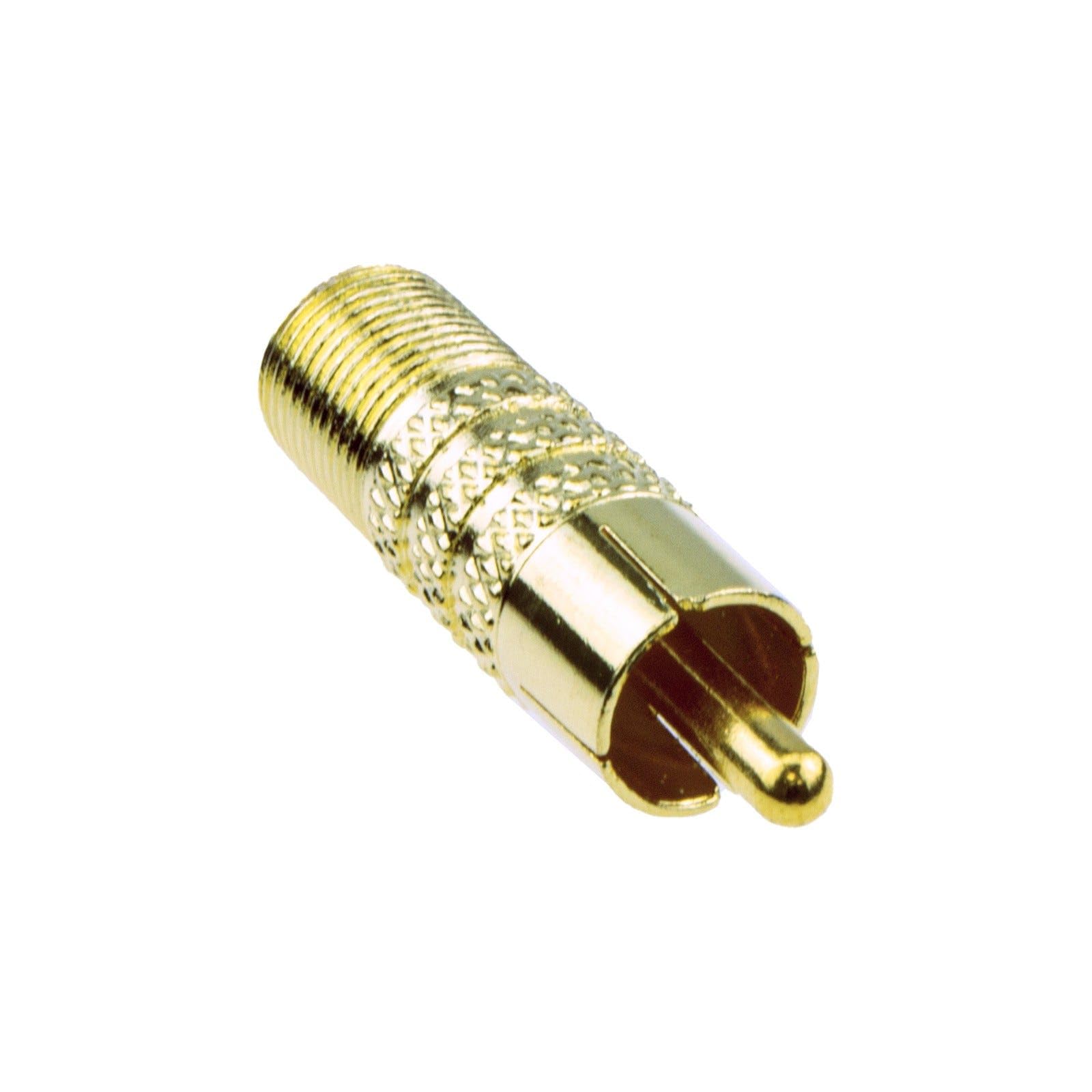 kenable F Type Female to RCA Phono Male Adapter Gold Plated Coaxial to Composite Video Converter Connector Coax Aerial Satellite TV