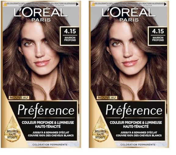 Coloration L'Oréal Préférence - Nuance 4.15 Caracas Marron Profond - Neuf