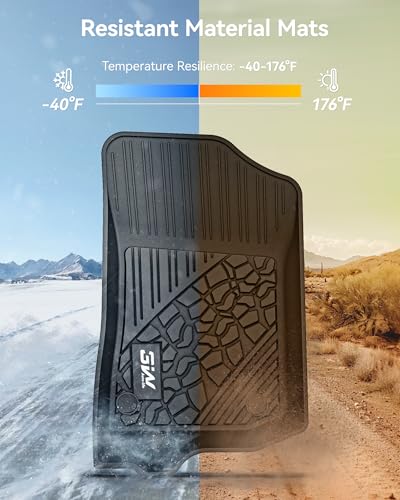 Image of 3W Floor Mats & Cargo Liner Custom Fit for Jeep Wrangler 4XE 2021-2025 2026 (Non JL /JK), All Weather TPE Rubber Heavy Duty Car Liner Trunk Mat Wrangler 4XE Accessories (Hybrid & 4 Door with Subwoofer)