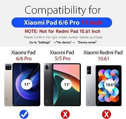 MOCA Store MOCA Tri Fold Case for Xiaomi Pad 6 11 inch, Rose Gold - Image 3