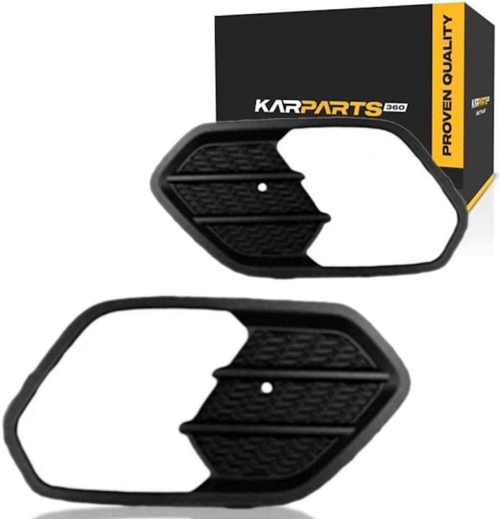 For Ford Escape 2017-2019 Fog Light Cover Driver and Passenger Side | Pair | Front | w/Fog Light | Carbon Black | Replacement For FO1038164, FO1039164 | GJ5Z17K946AB, GJ5Z17K946AA