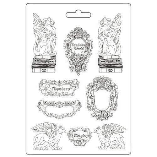 Stamperia Internazional, Kft Soft Mould A4 – Sir Vagabond In Fantasy World Elements