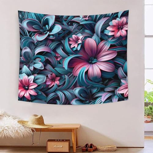 Décoration d'intérieur poster mural fleurs 3D tapisserie chambre douce