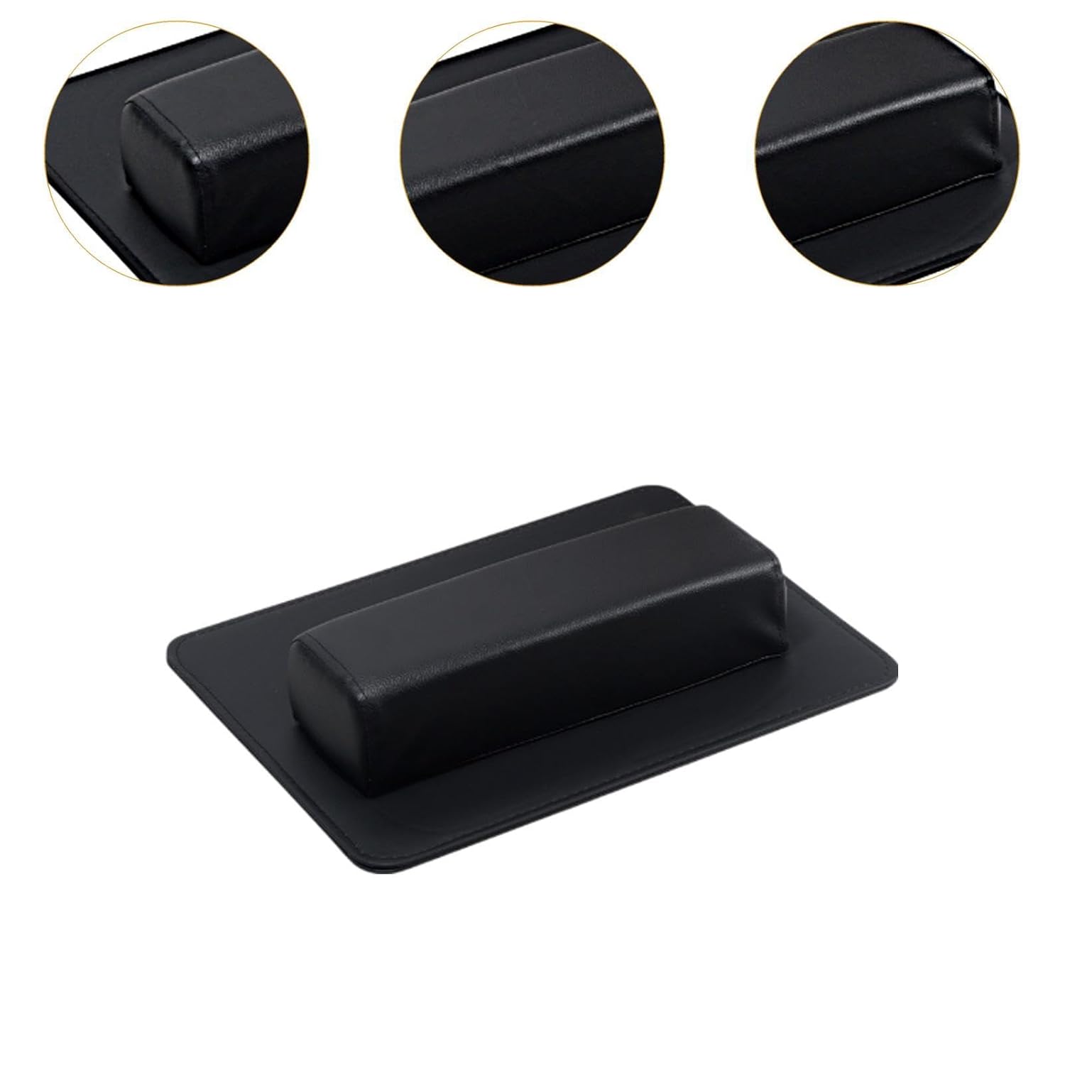 Nail Arm Rest Pillow and Mat,Nail Hand Elbow Rest,Soft,Easy to Clean,Nail Arm Holder,Manicure Armrest Cushion for Home Salons, Black