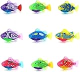 Galyacht 1PS Green Interactive Swimming Electric Fish Toy for Indoor Cats Play for Cat with LED Light, Cat Enrichment Electronic Cat Stuff Kitty Exercise Toys Catnip Toys