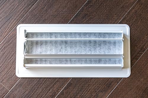 Image of Duck Brand Air Vent Filters, Reduce Airborne Particles like Dust, Dander, Pollen and Trap Debris in your Ventilation System, Air Register Vent Filters for Home, 4 In. x 12 In., 12-Pack, White